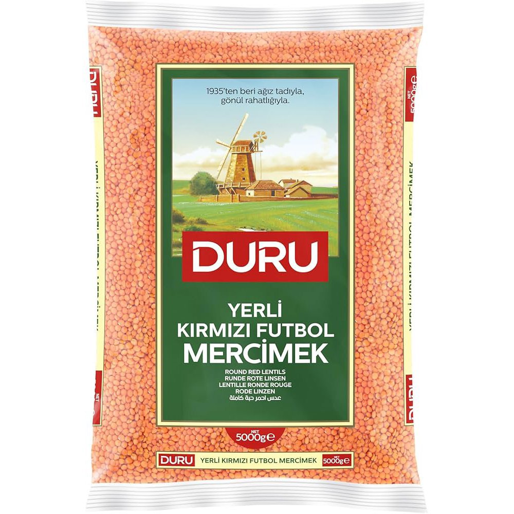 Duru Kırmızı Futbol Mercimek 5kg
