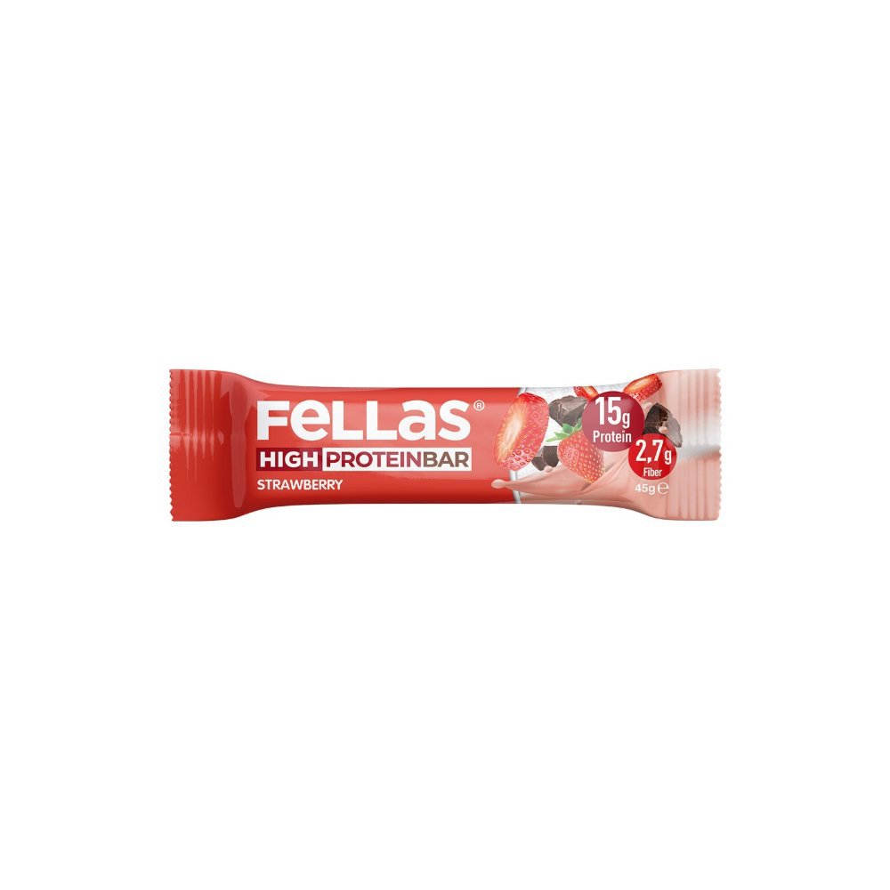 Fellas Yüksek Protein Bar Çilek 45gr