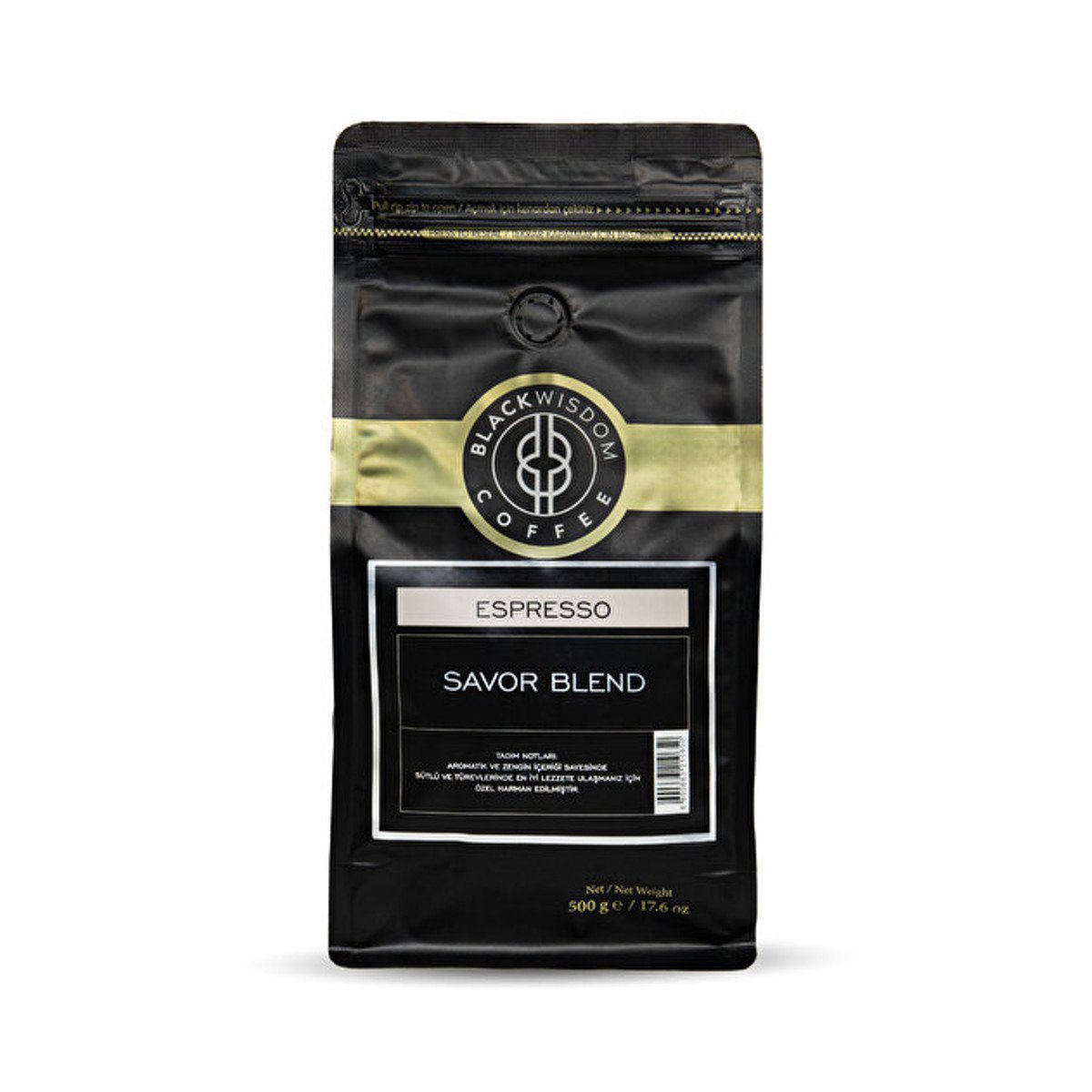 Black Wisdom Espresso Çekirdeği 500g Savor Blend