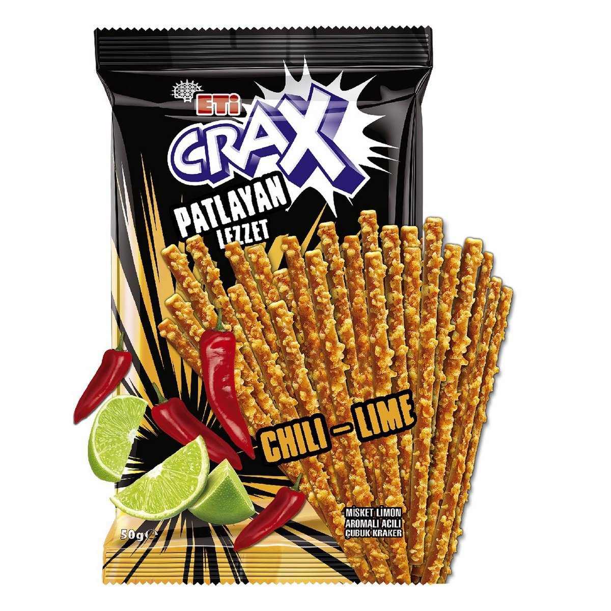 Eti Crax Chili Lime 50g