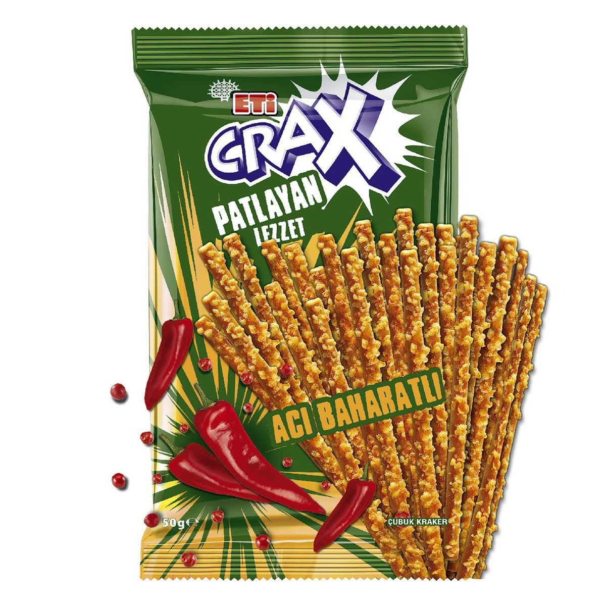 Eti Crax Acı Baharatlı 50g