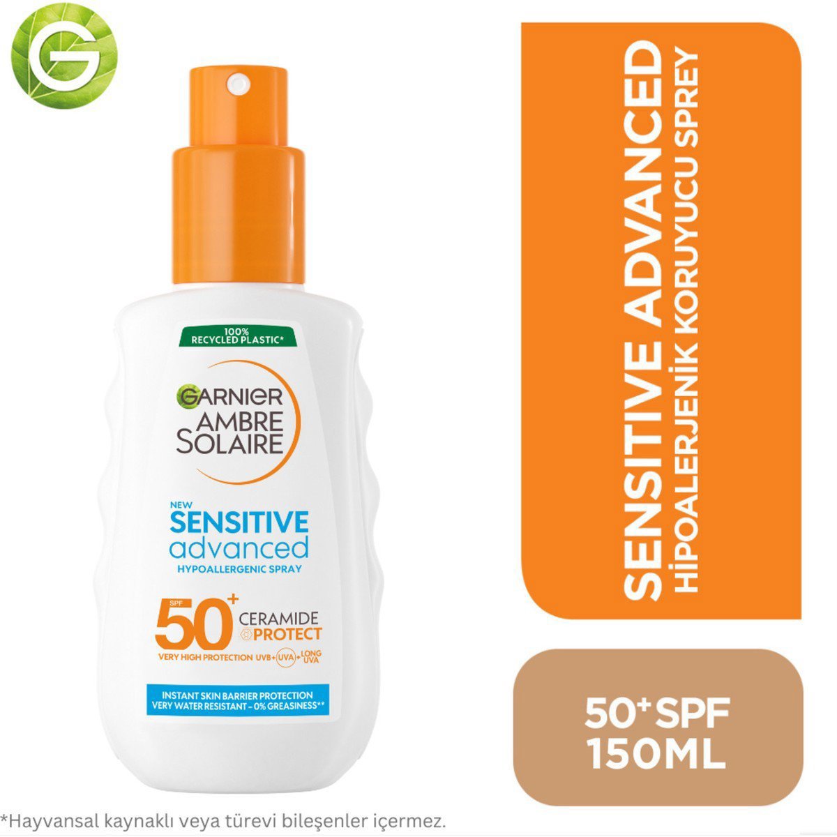 Garnier Ambre Solaire Sensitive Advanced Hipoalerjenik SPF50 + Güneş Koruyucu Mist 150ml