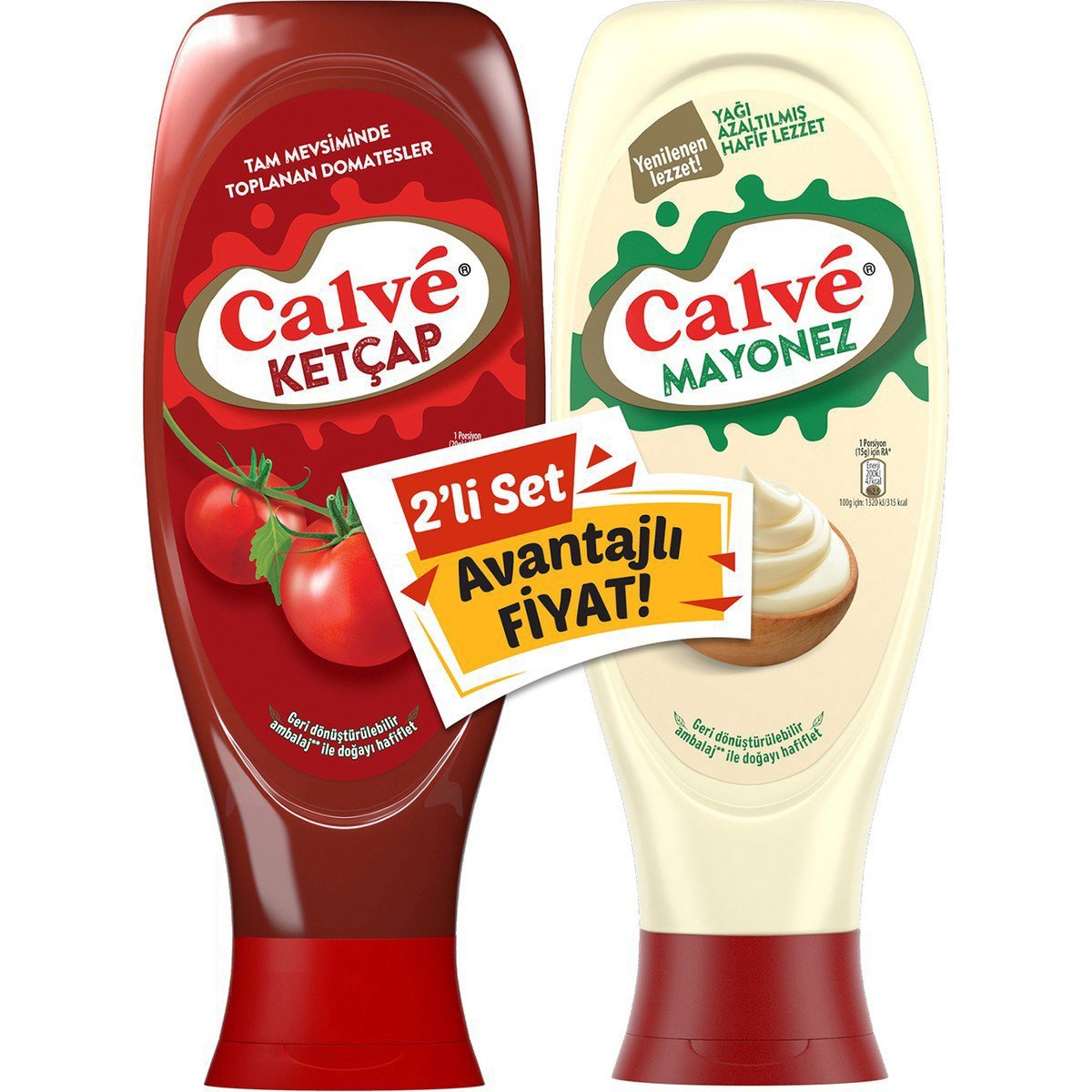Calve Ketçap 610g + Mayonez 550g Set