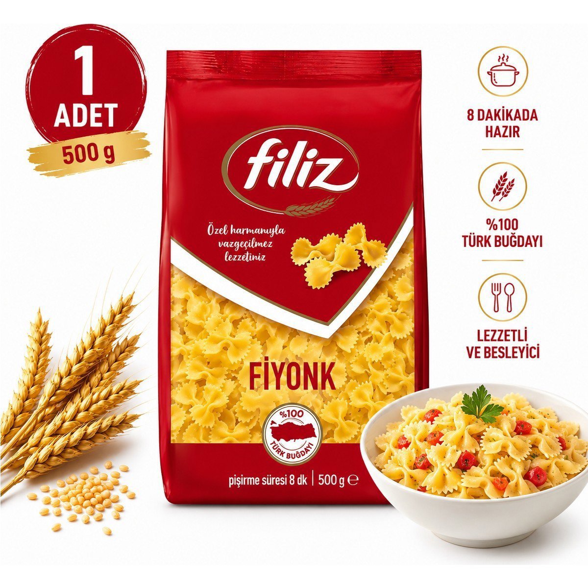 Filiz Makarna 500g Fiyonk