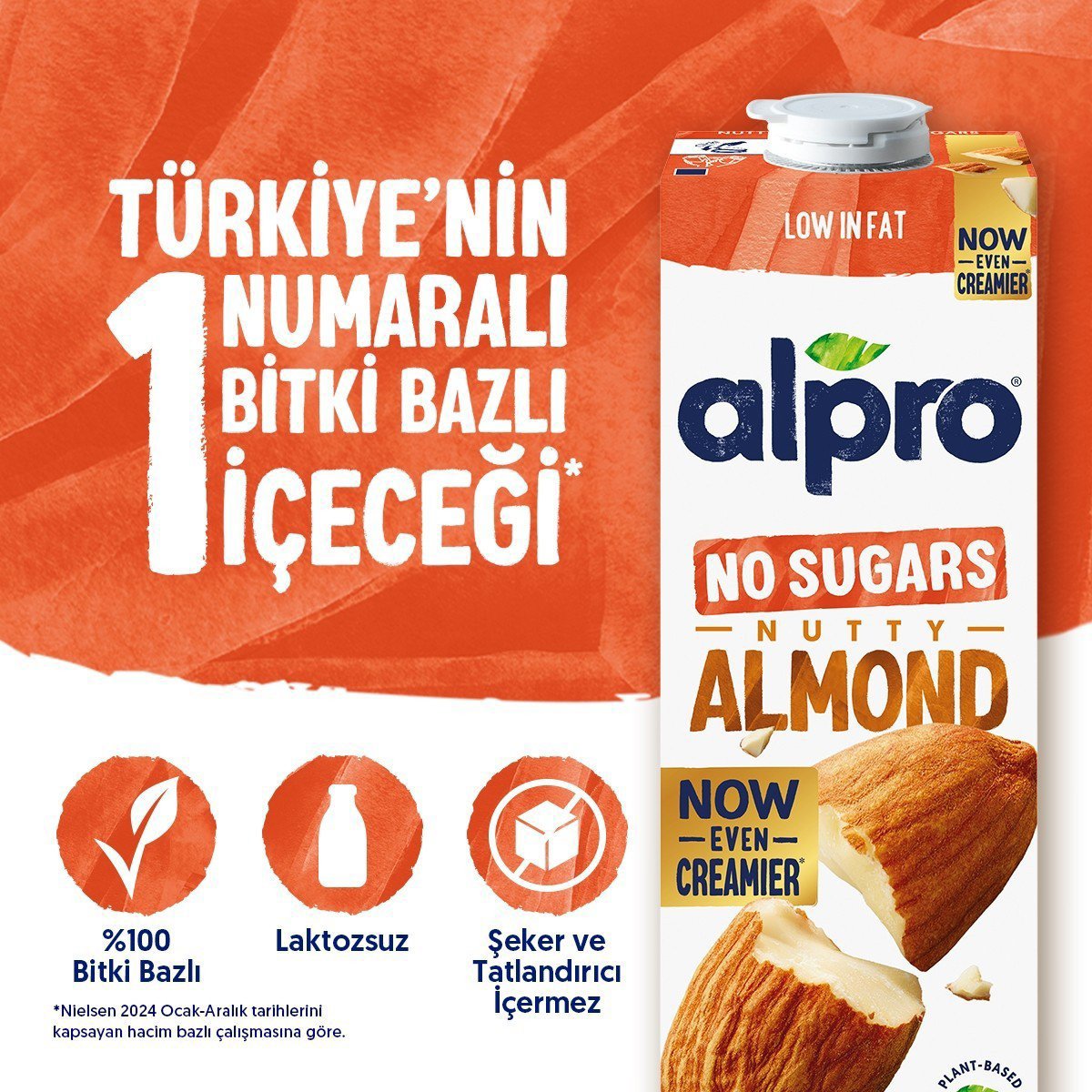 Alpro Badem Sütü Şekersiz 1L