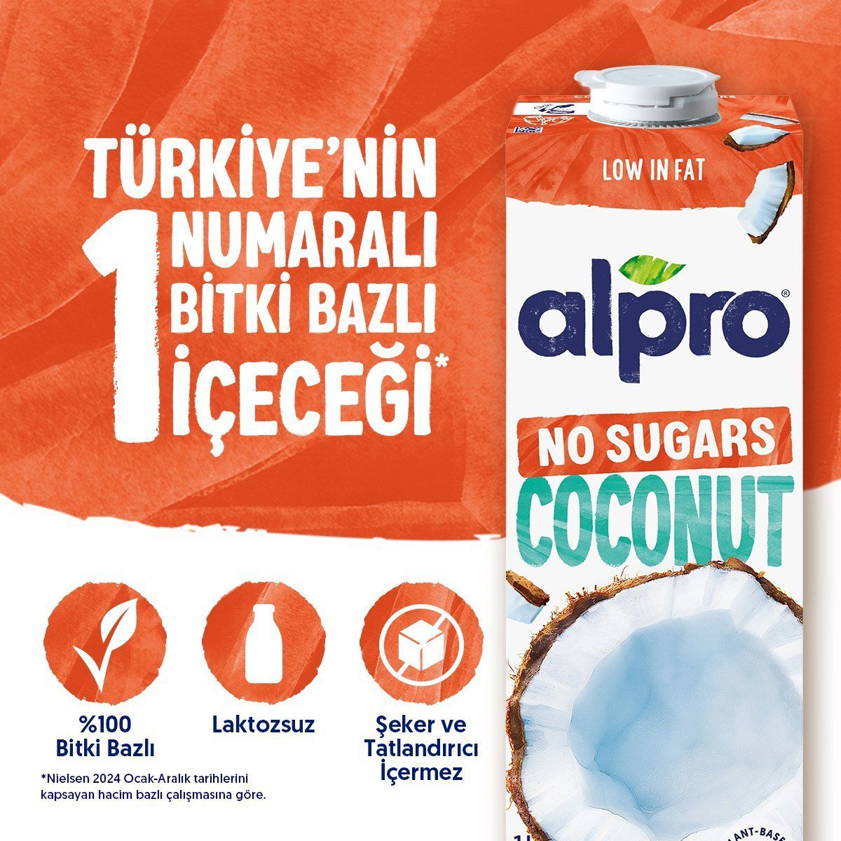 Alpro Hindistan Cevizi Sütü Şekersiz 1L