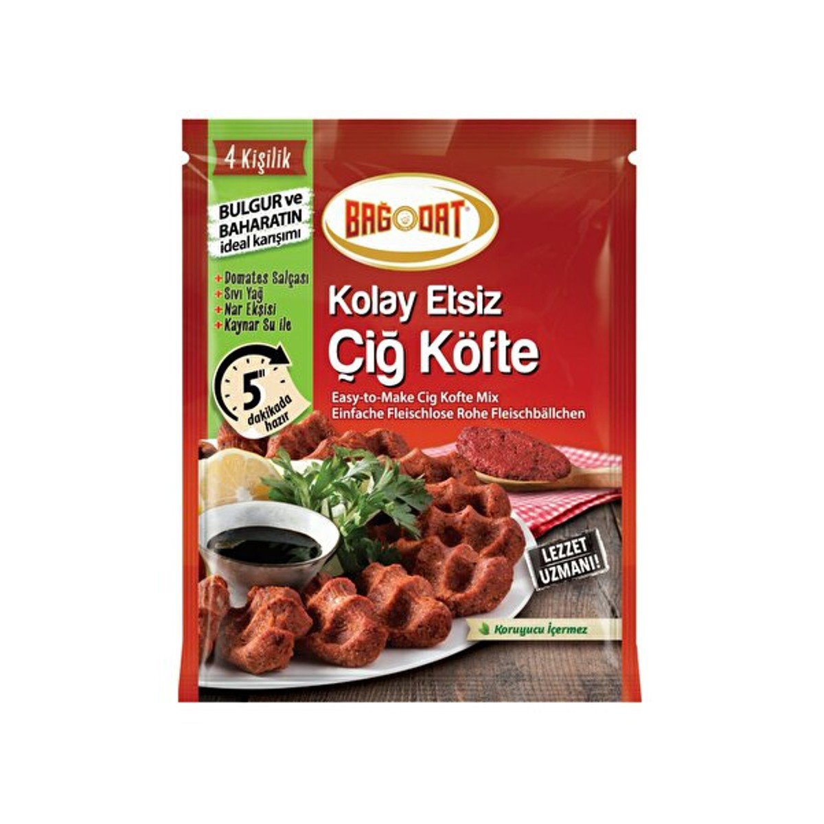 Bağdat Kolay Etsiz Çiğ Köfte 120g