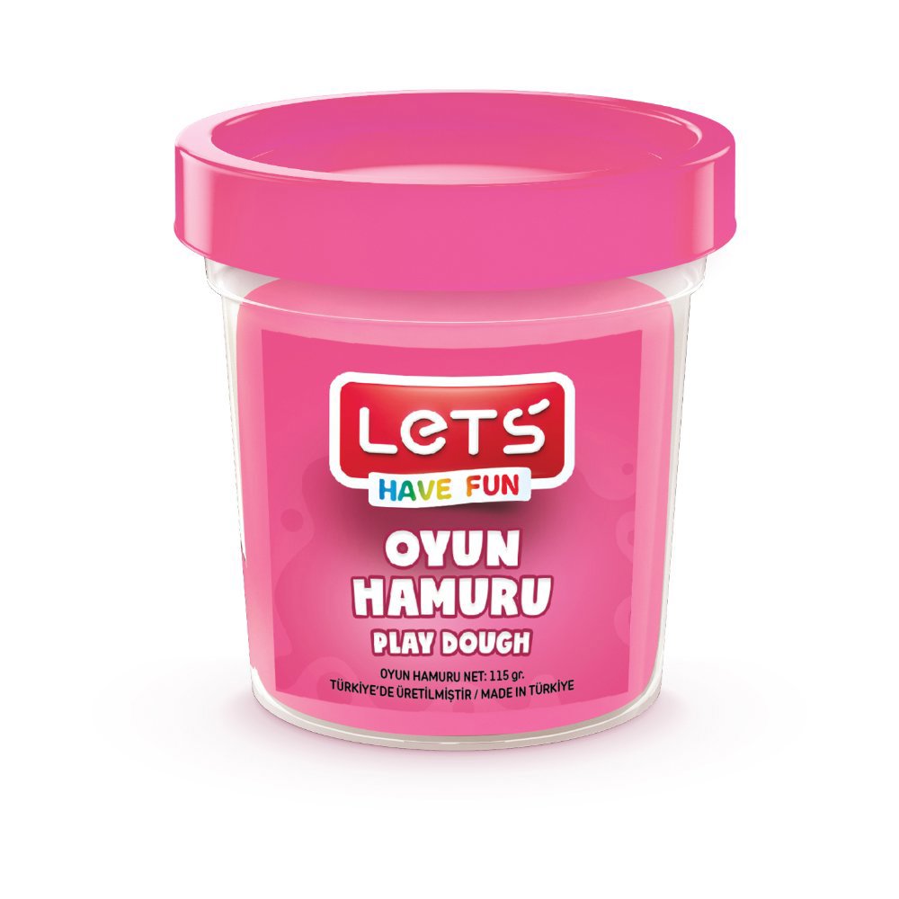 Lets Tek Renk Oyun Hamuru Pembe 115g