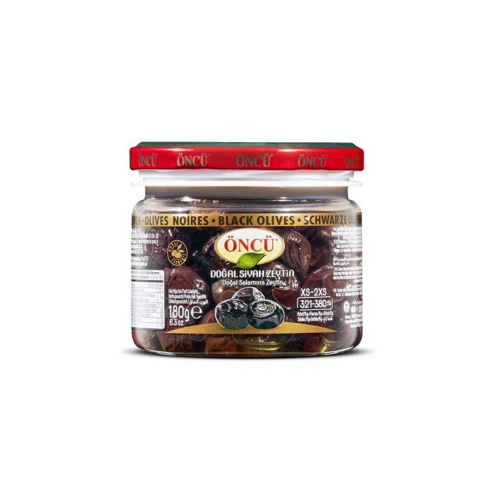 Öncü Siyah Zeytin 180gr (XS-2XS) (321-380)