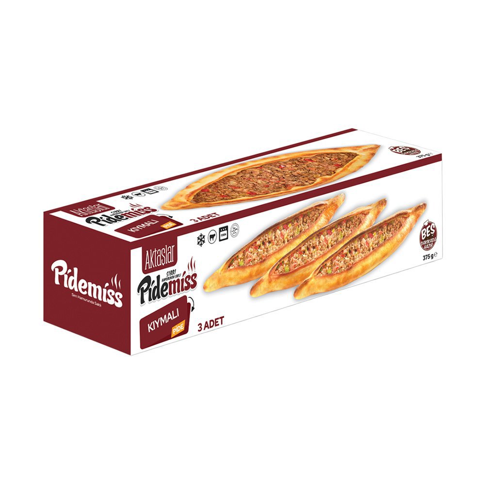 Aktaşlar Pidemiss Dondurulmuş Kıymalı Pide 3*125 Gr