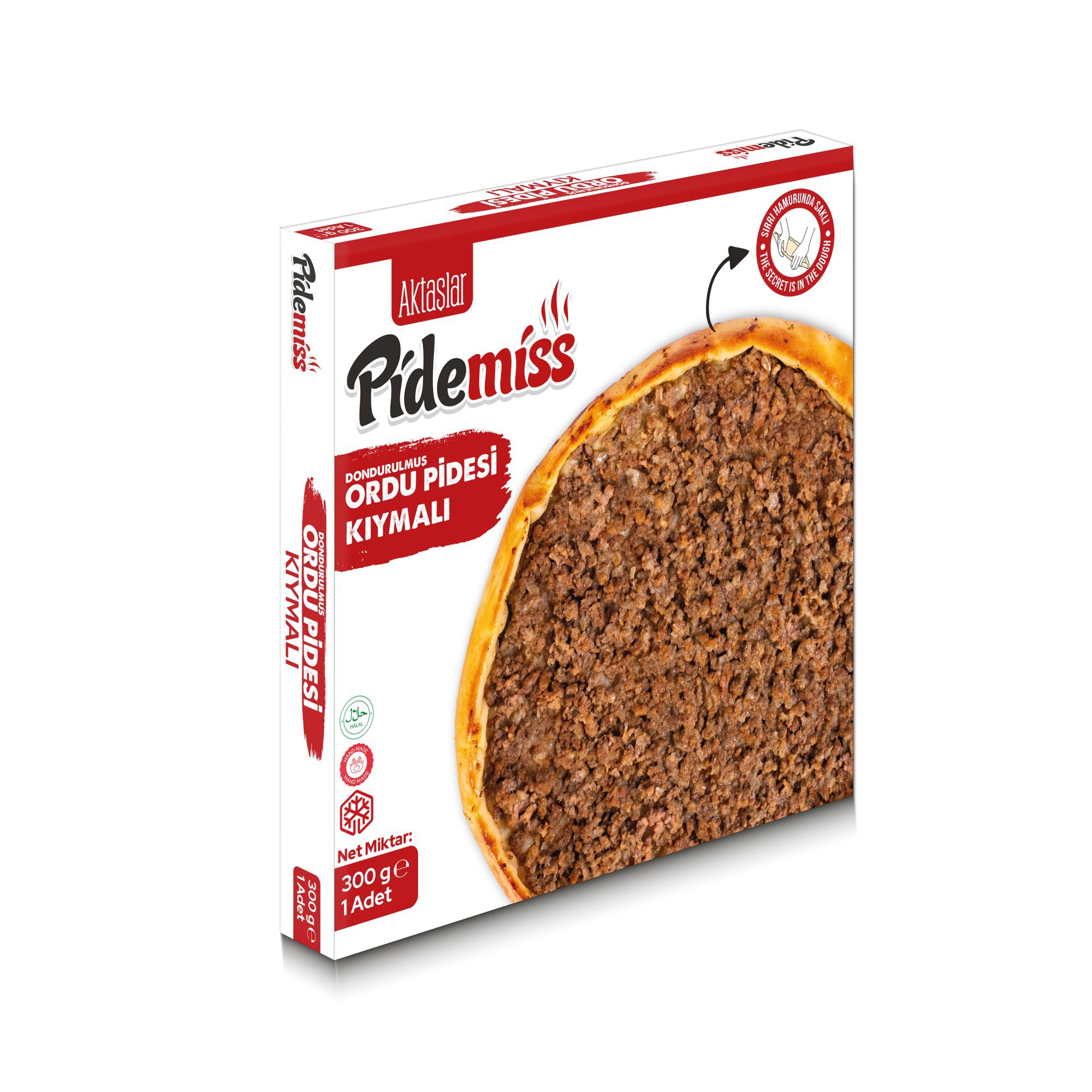 Aktaşlar Pidemiss Dondurulmuş Kıymalı Yuvarlak Ordu Pidesi 300 Gr