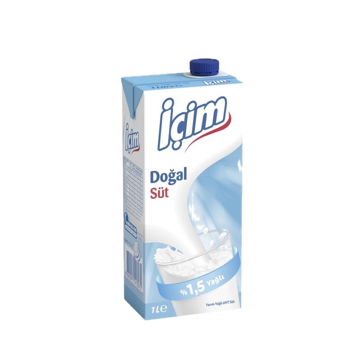 İçim Yarım Yağlı Süt %1,5 Yağlı 1L