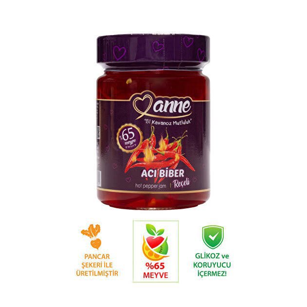 Anne Cam Kavanoz Acı Biber Reçeli 400g