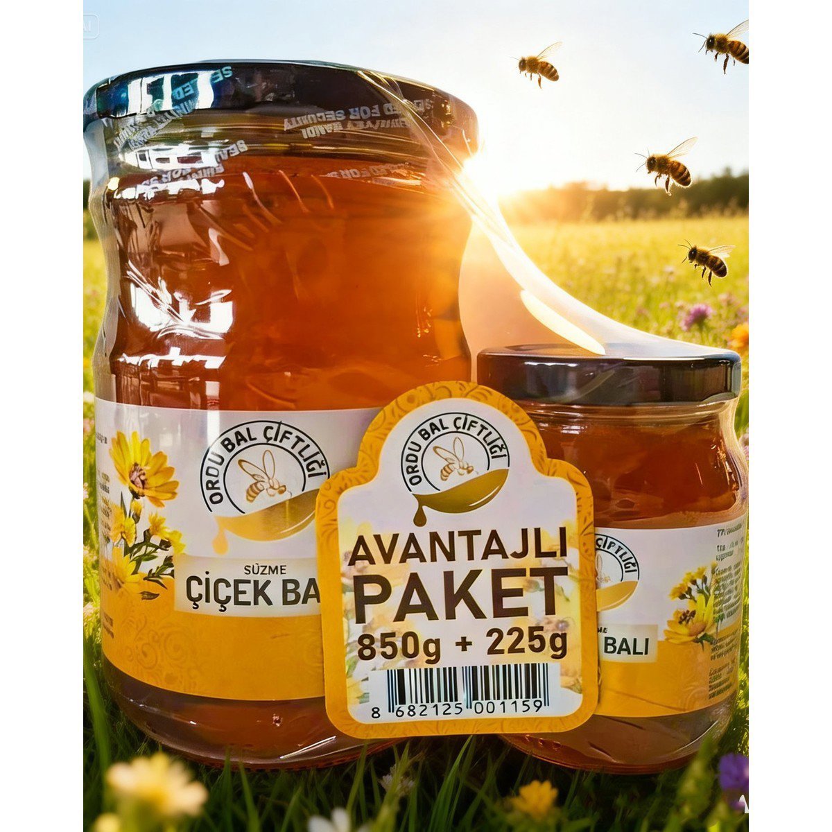 Ordu Bal Birlik Süzme Çiçek Balı 850g + 225g