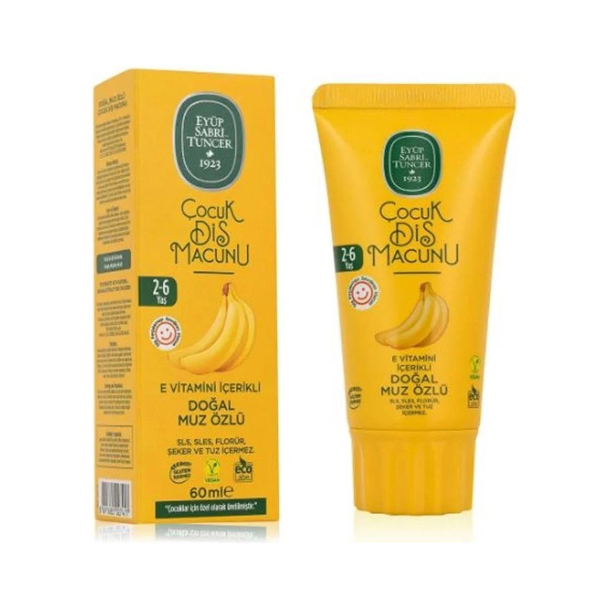 Eyüp Sabri Tuncer Doğal Muz Özlü Çocuk Diş Macunu 60ml