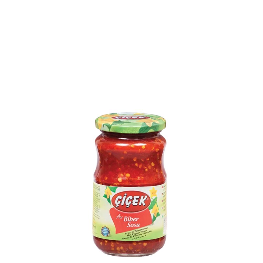 Çiçek Acı Biber Sosu Cam Kavanoz 370gr