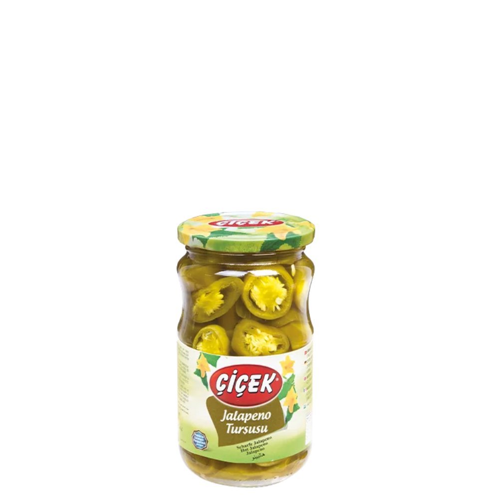 Çiçek Jalapeno Biber Turşusu Cam Kavanoz 370cc Süzme:160gr