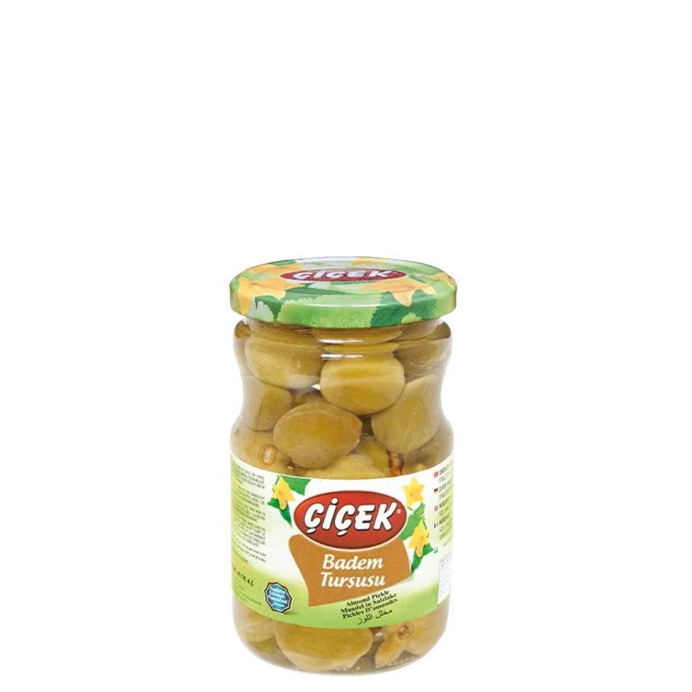 Çiçek Badem Turşusu Cam Kavanoz 720cc Süzme:370gr
