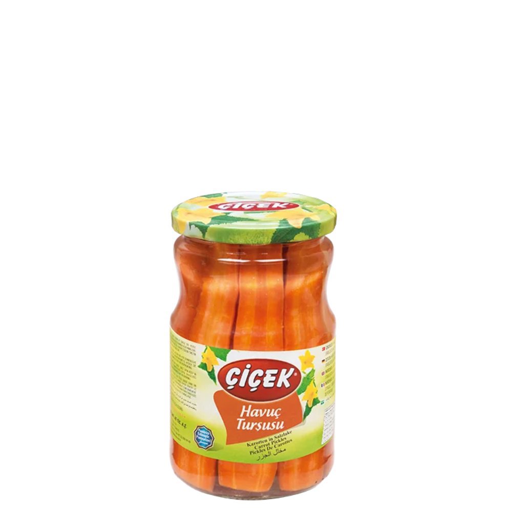 Çiçek Havuç Turşusu Cam Kavanoz 720cc Süzme:400gr