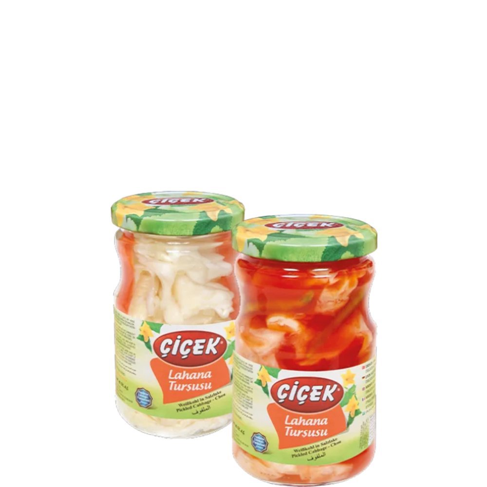 Çiçek Lahana Turşusu Cam Kavanoz 720cc Süzme:360gr