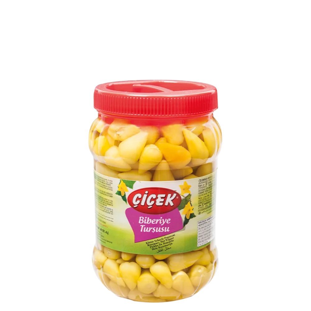 Çiçek Biberiye Turşusu Pet Şişe 1500cc Süzme:700gr