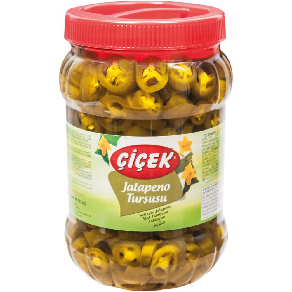 Çiçek Jalapeno Biber Turşusu Pet Şişe 1500cc Süzme:700gr