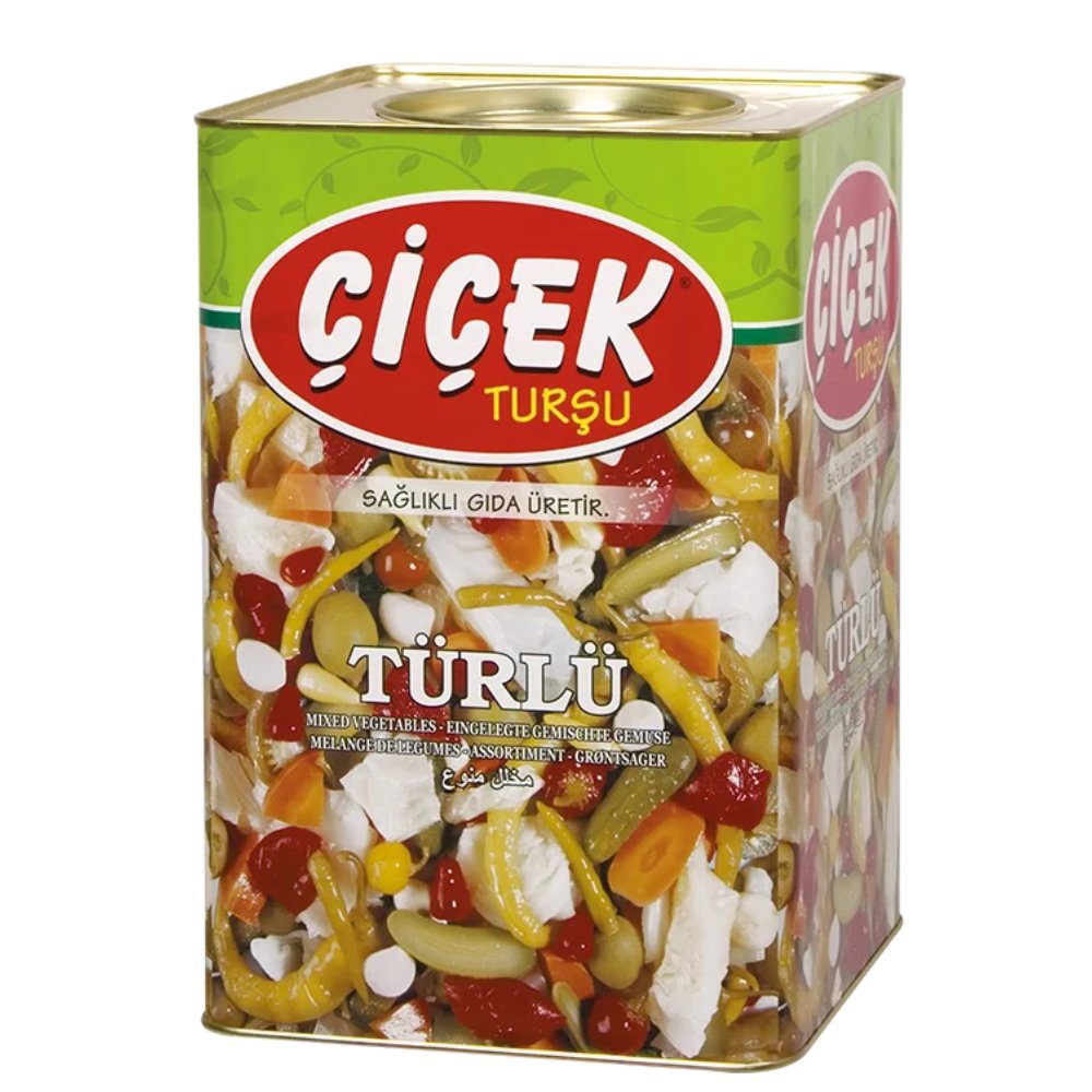 Çiçek Türlü(Karışık) Turşu Teneke Kutu 19kg Süzme:10kg
