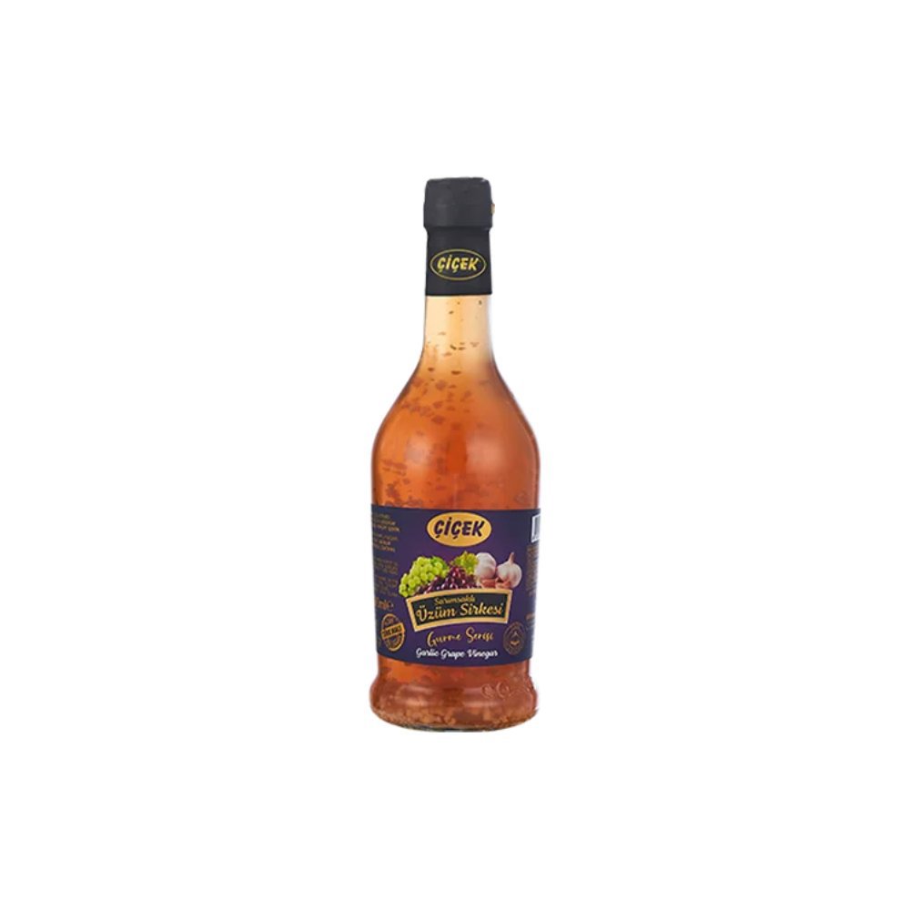 Çiçek Sarımsaklı Üzüm Sirkesi Cam Şişe 500cl