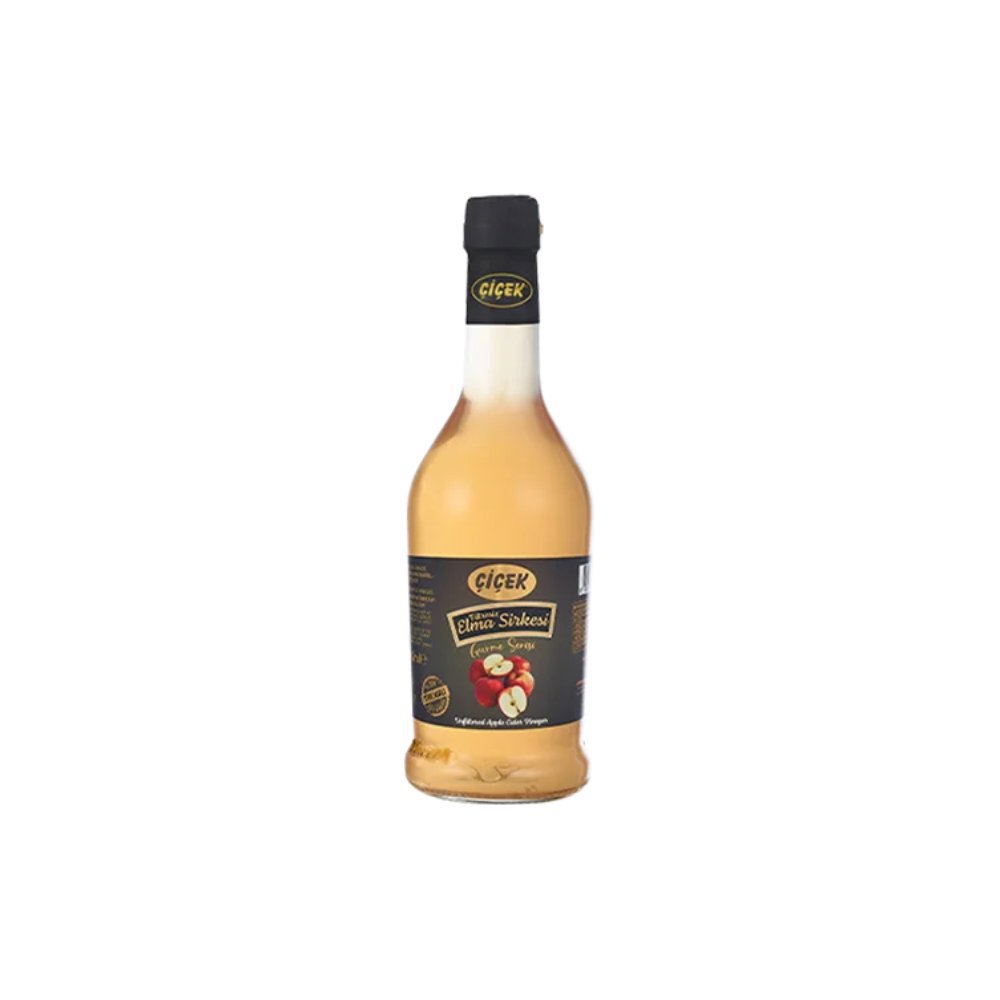 Çiçek Filtresiz Elma Sirkesi Cam Şişe 500cl