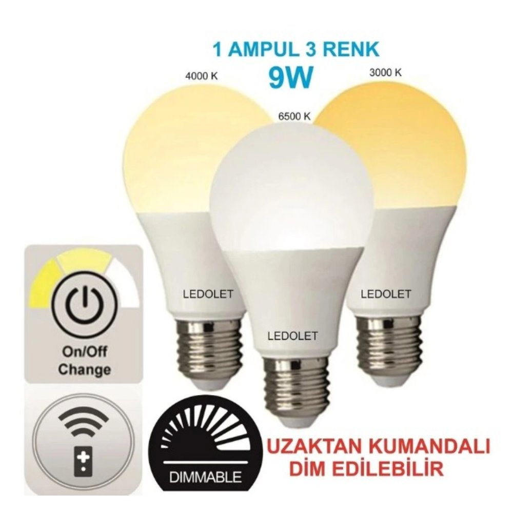 CM Led Ampul 3 Renkli