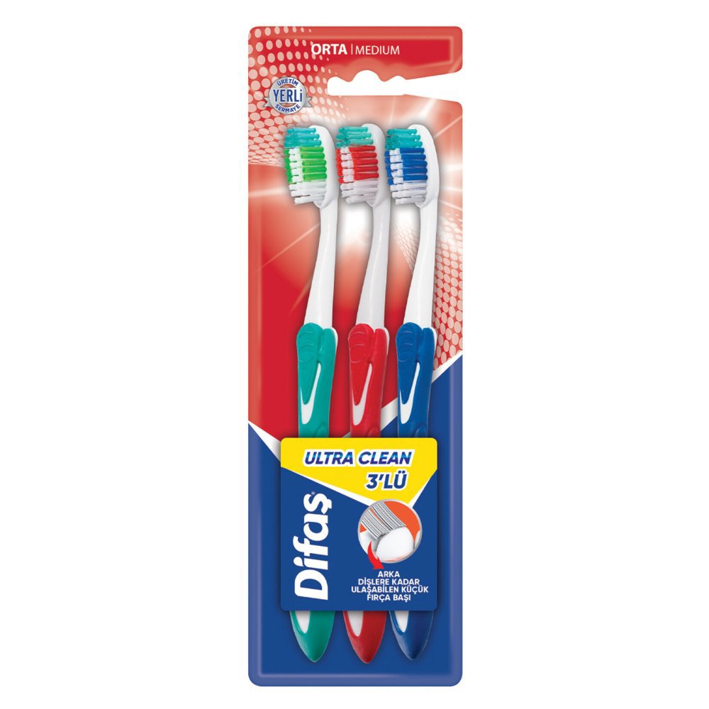 Difaş Ultra Clean 3'lü Fırça