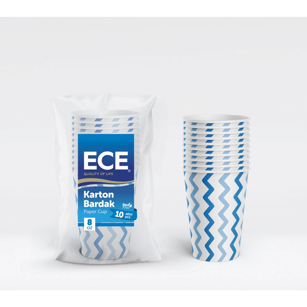 ECE KAĞIT BARDAK 8 Oz 10'lu (x24) PL:105