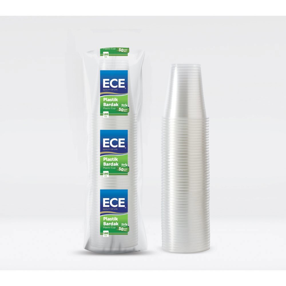 ECE PLASTİK BARDAK ŞEFFAF 180cc 1,7gr 50'li (x24) PL:52