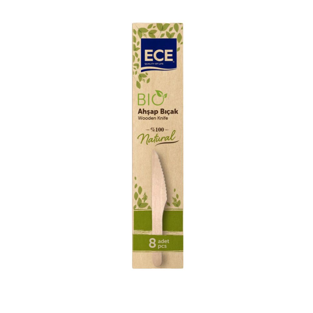 ECE BİO BIÇAK AHŞAP 8'li (x18) PL:40