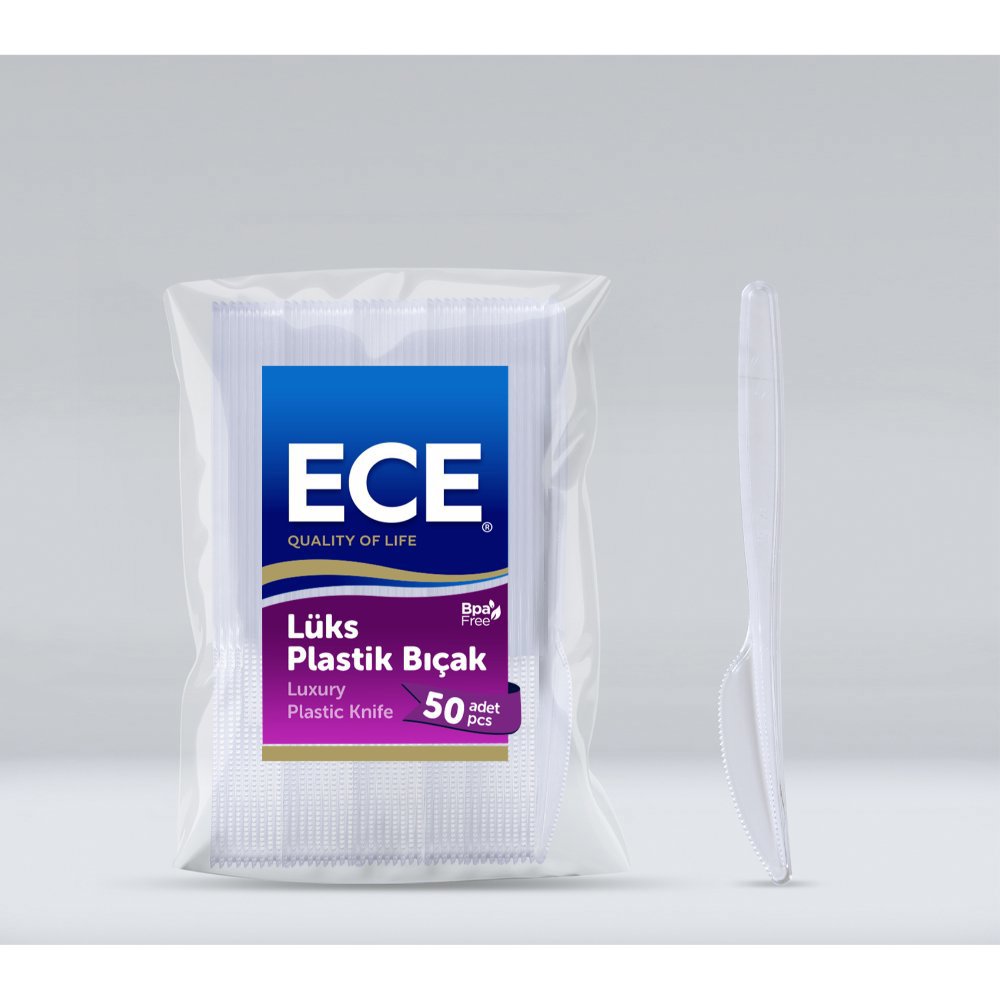ECE PLASTİK BIÇAK BEYAZ Lüx 50'li (x20) PL:70