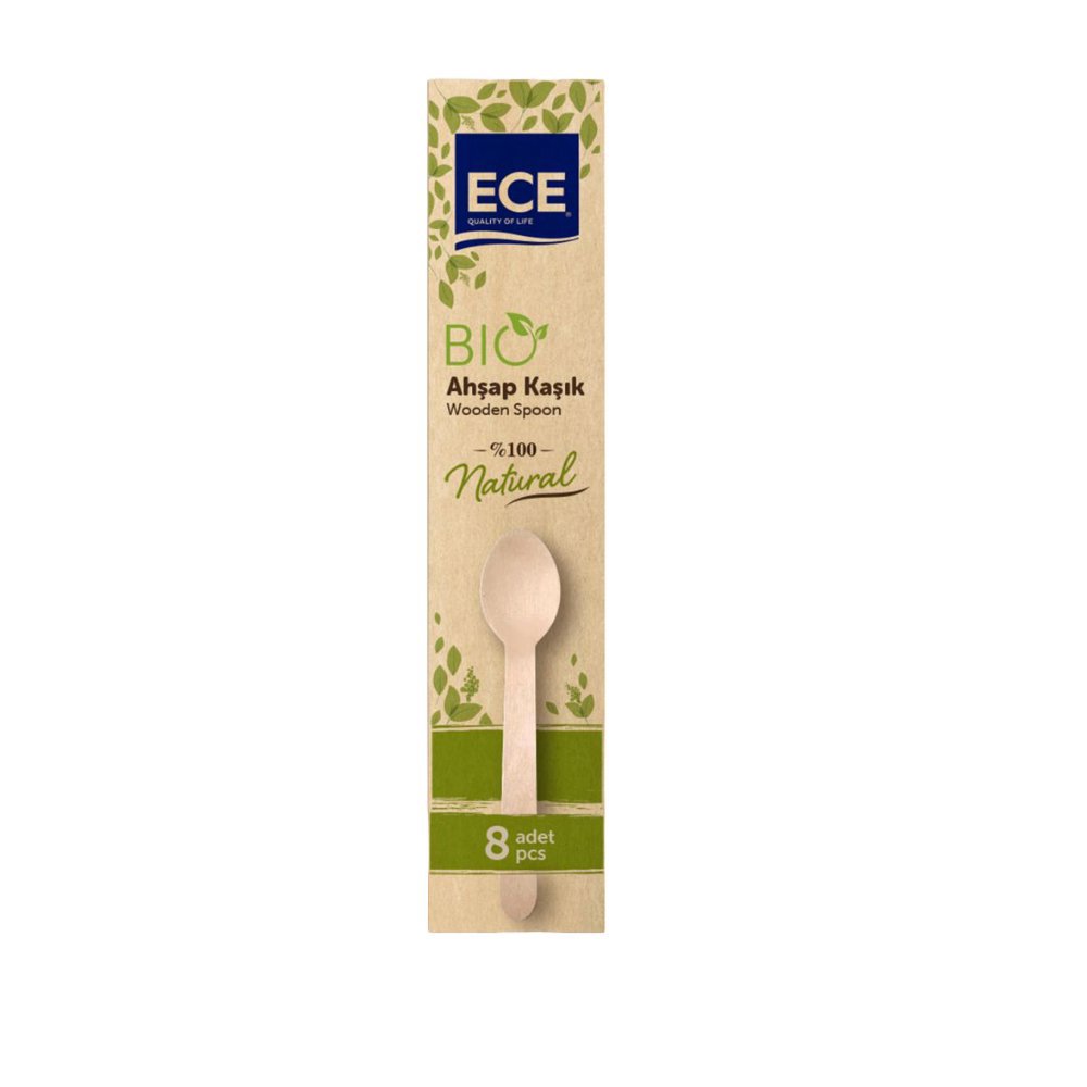 ECE BİO KAŞIK AHŞAP 8'li (x18) PL:40