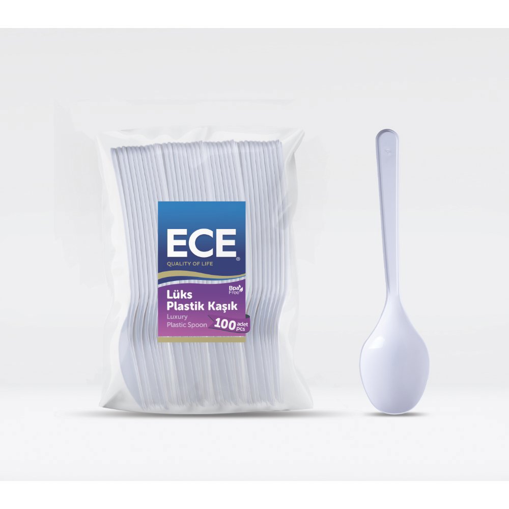 ECE PLASTİK KAŞIK BEYAZ Lüx 50'li (x20) PL:70