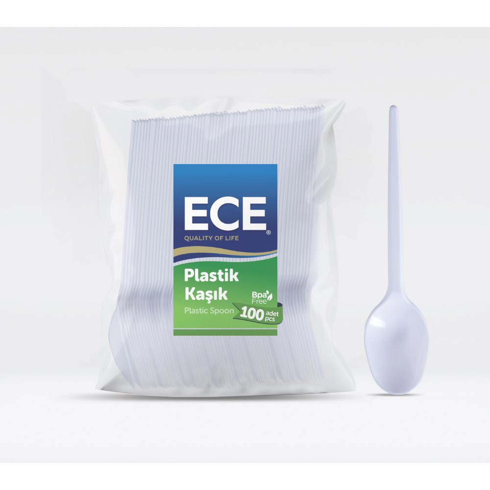 ECE PLASTİK KAŞIK BEYAZ Eko 100'lü (x20) PL:96
