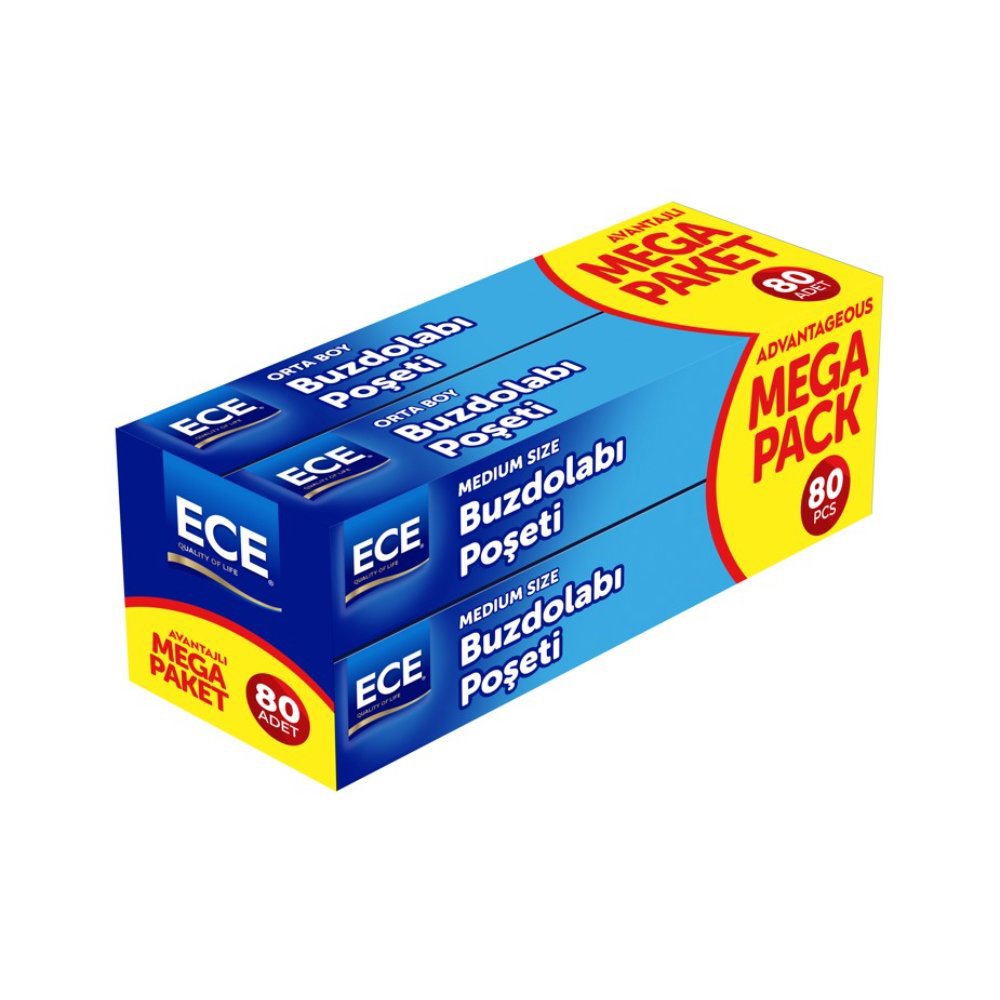 ECE BUZDOLABI POŞETİ MEGA PAKET ORTA 24X38cm 80'li (x24) PL:84