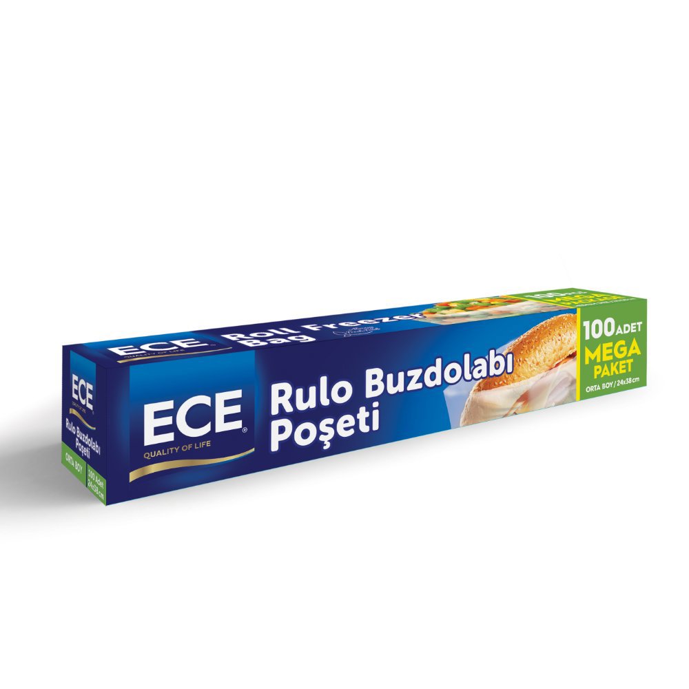 ECE BUZDOLABI POŞETİ RULO ORTA 24X38cm 100'lü (x30) PL:84