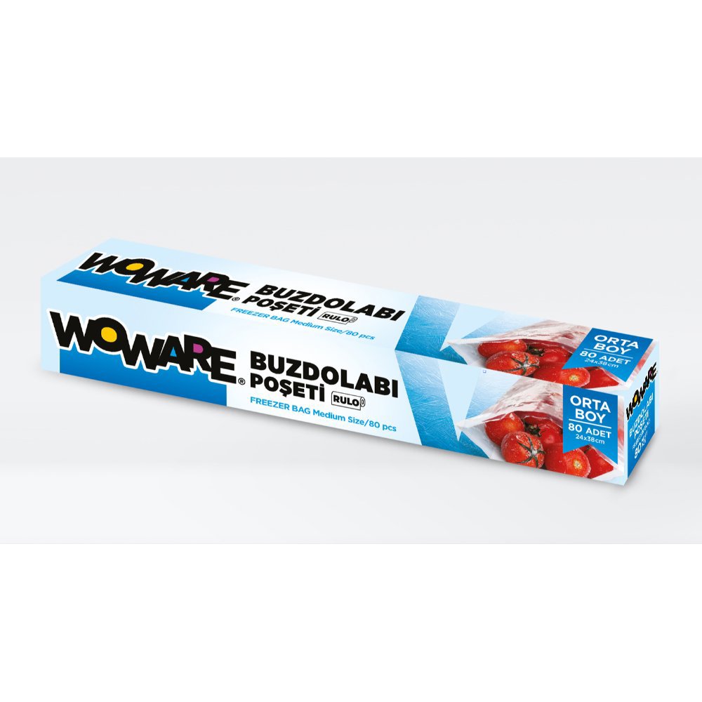 WOWARE BUZDOLABI POŞETİ RULO ORTA 28X38cm 80'li (x30) PL:84