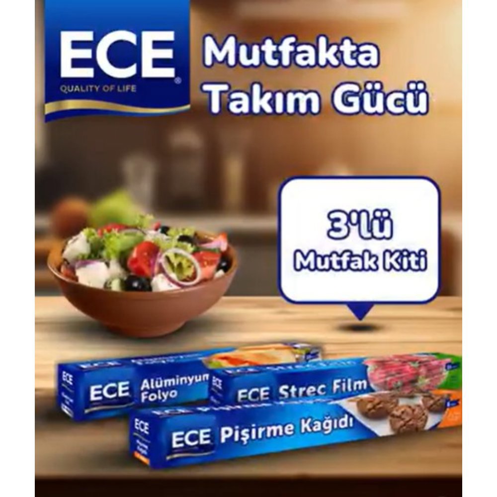 ECE MUTFAK YARDIMCILARI KİTİ (PİŞİRME KAĞIDI- STREÇ- A.FOLYO) (x9) PL:65