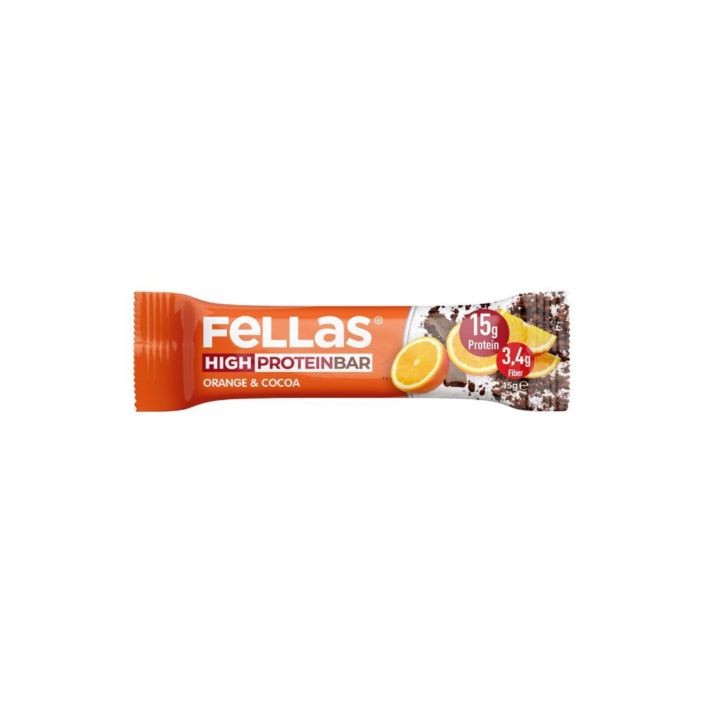 Fellas Yüksek Proteinli Bar Portakl Kakao 45gr