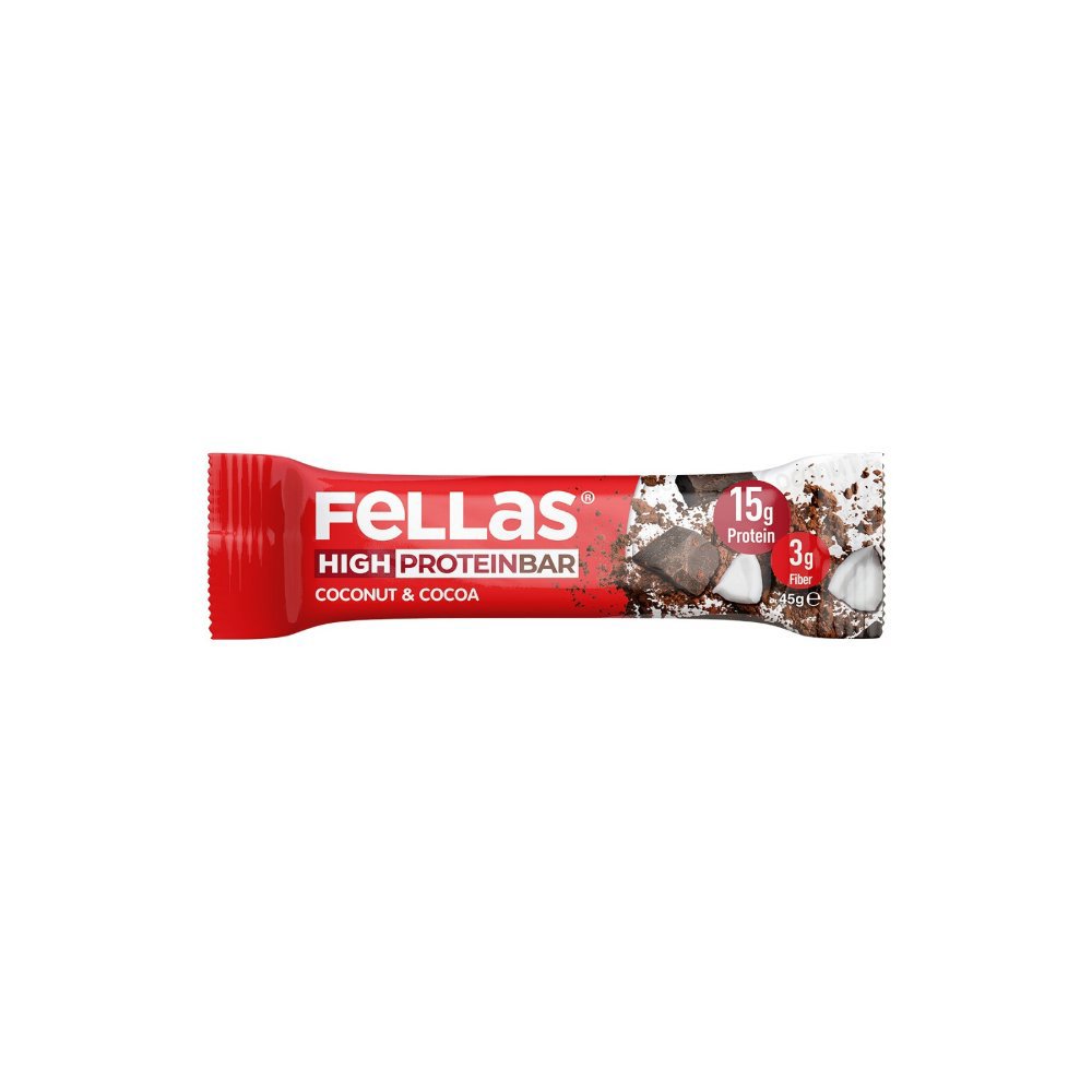Fellas Yüksek PProteinli Bar Hindistan Cevizli ve Kakao 45gr