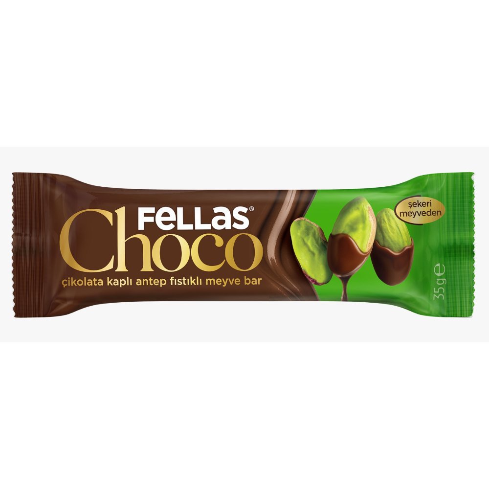 Fellas Çikolata Kaplı Meyve Bar Antep Fıstıklı 35gr