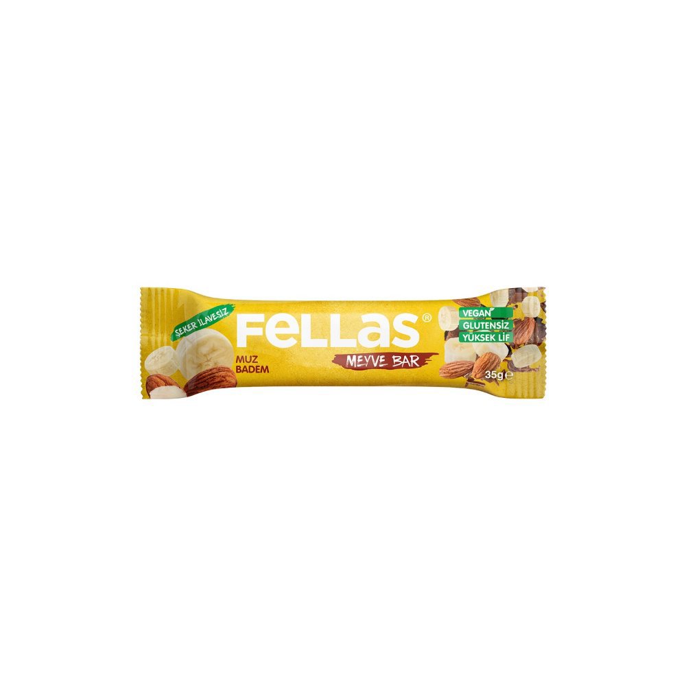Fellas Meyve Bar Muz ve Badem 35gr