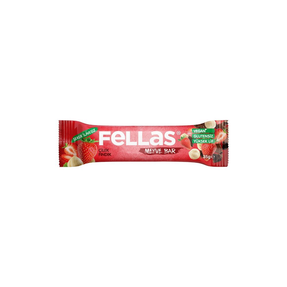 Fellas Meyve Bar Çilek ve Fındık 35gr