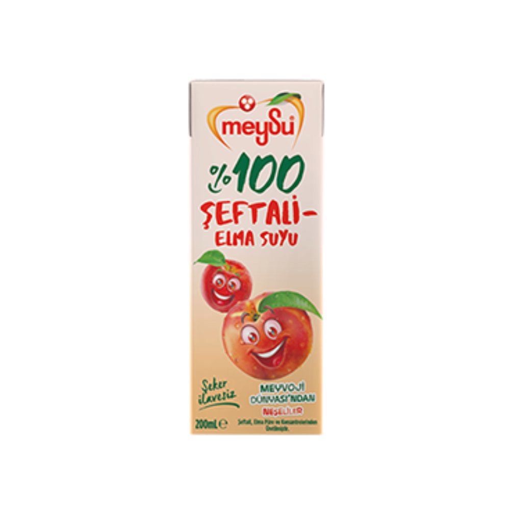 Meysu Meyve Suyu 200ml %100 Şeftali & Elma