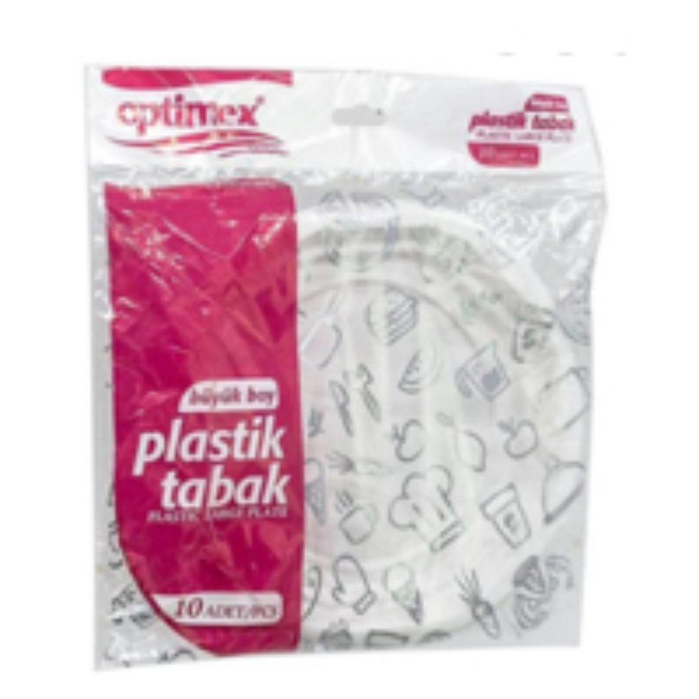 Optimex Kullan-At Plastik Tabak Orta