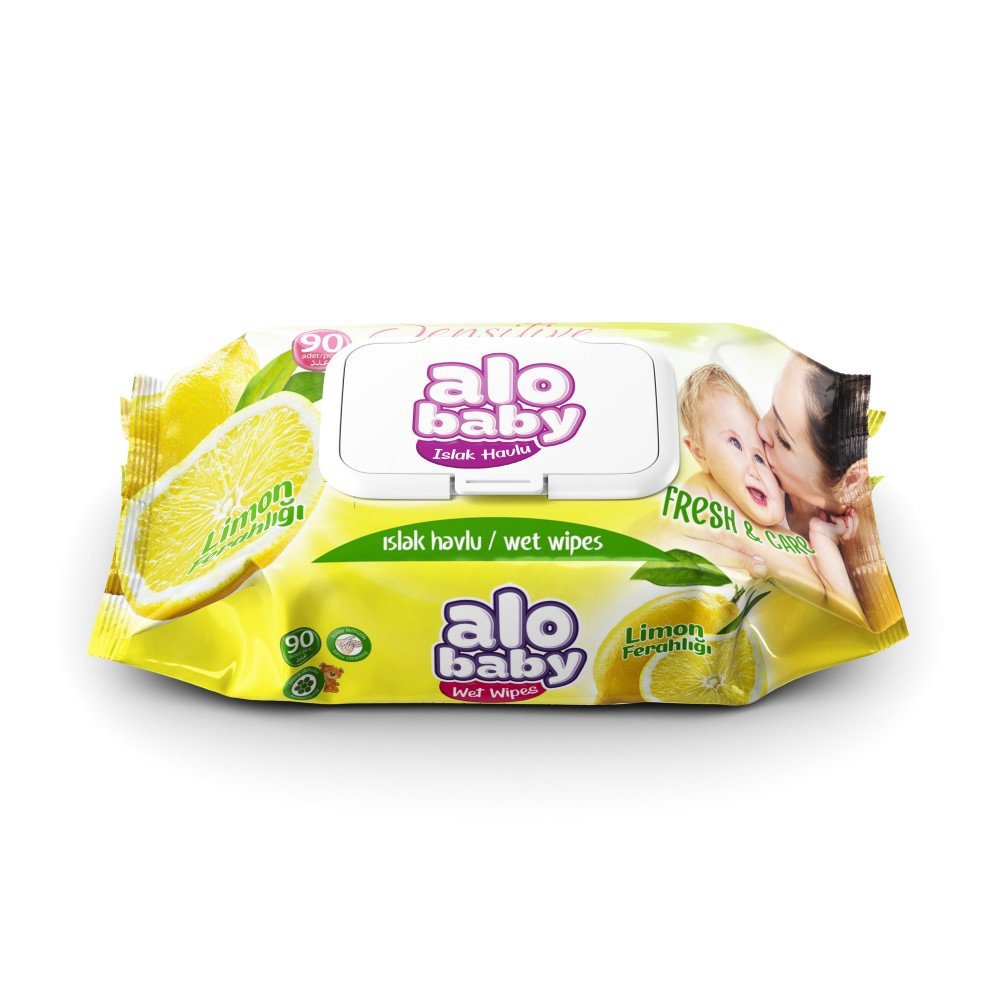 Alo Baby Islak Mendil Petekli 90'lı- Limon